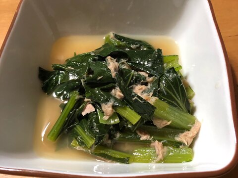 ツナ缶で簡単一品小松菜煮